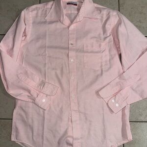 Manhattan Pink Button Down Dress Shirt Men’s 15.5 32/33 Long Sleeve Oxford